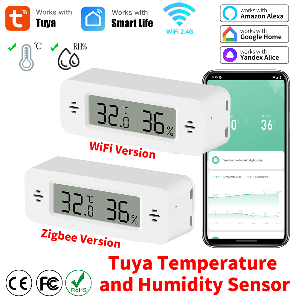 Smart Home Automation Kit - Tuya WiFi/Zigbee czujnik temperatury i wilgotności