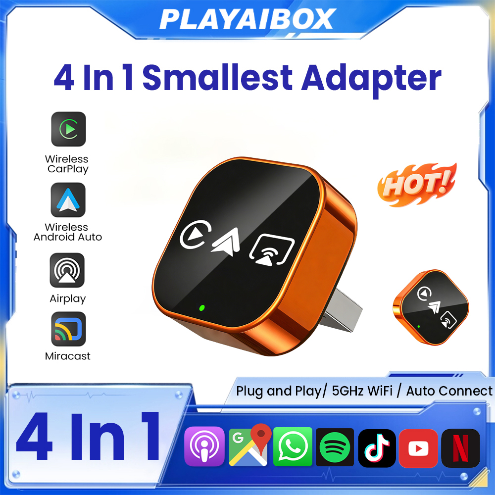 Adapter CarPlay 4w1 z Nową Wer – Wifi Smart Plug recenzja i cena